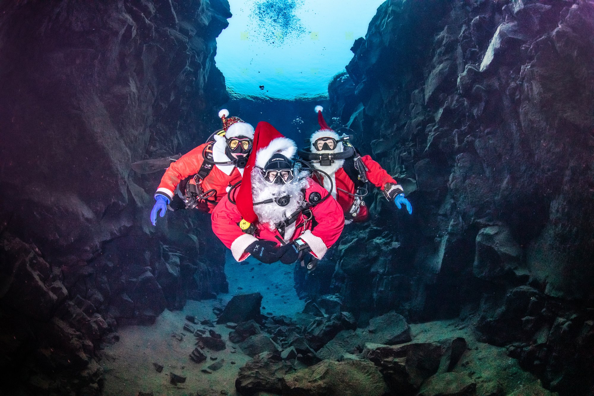 Silfra Santa diver